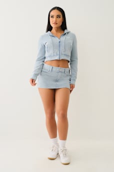 RAW EDGE BIG T SHRUNKEN ZIP HOODIE, image 4