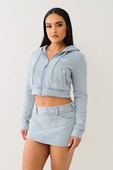 RAW EDGE BIG T SHRUNKEN ZIP HOODIE, image 5