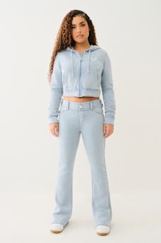 WASHED BIG T RAW EDGE TRACK PANT, image 2