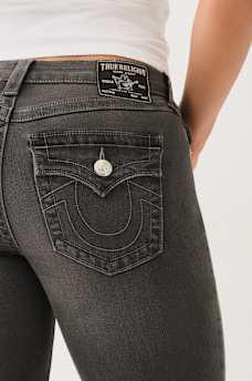 BECCA MID RISE FLAP BOOTCUT JEAN