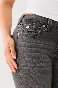 BECCA MID RISE FLAP BOOTCUT JEAN