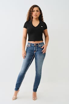 JENNIE MID RISE SUPER T CURVY SKINNY JEAN, image 2