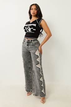BOBBI SUPER DISTRESSED MID RISE BAGGY JEAN, image 4