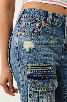 BOBBI BAGGY CARGO CAPRI JEAN, image 5