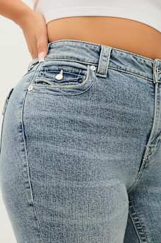 PLUS JOEY MID RISE FLARE JEAN