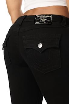 JEANS JOEY ACAMPANADOS DE TIRO MEDIO CON SOLAPA