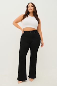 PLUS JOEY MID RISE FLAP FLARE JEAN, image 1