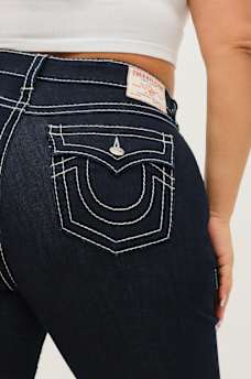 PLUS BECCA MID RISE BIG T BOOTCUT JEAN, image 4