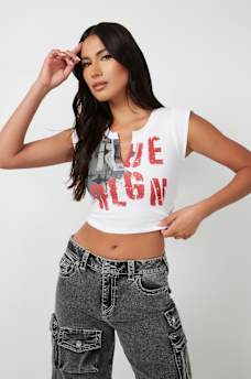 NOTCHED NECK RIB CROP TOP, image 3