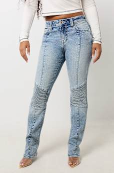 BILLIE MID RISE MOTO STRAIGHT JEAN, image 1
