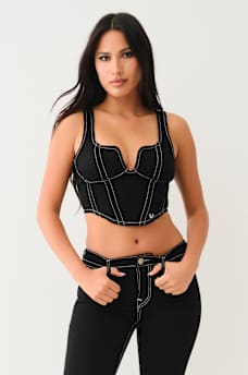 LUREX BIG T ZIP CORSET, image 1