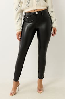 JENNIE FAUX LEATHER PONTE CURVY SKINNY JEAN, image 1