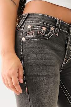 BECCA MID RISE BIG T BOOTCUT JEAN, image 4