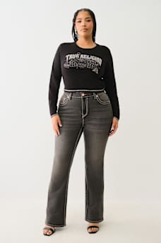 PLUS BECCA HIGH RISE BIG T BOOTCUT JEAN, image 2
