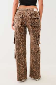 BOBBI BIG T LEOPARD CARGO JEAN