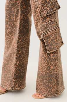 BOBBI BIG T LEOPARD CARGO JEAN