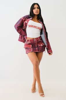 SADIE BIG T CARGO MINI SKIRT, image 4