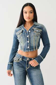 SUPER QT LUREX DENIM JACKET, image 1
