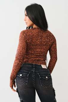  LEOPARD CRYSTAL LONG SLEEVE TOP, image 5