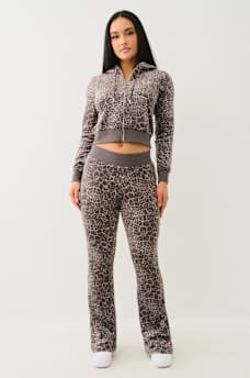 VELOUR LEOPARD TRACK PANT, image 2