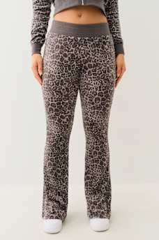 VELOUR LEOPARD TRACK PANT, image 1