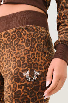 VELOUR LEOPARD TRACK PANT, image 4