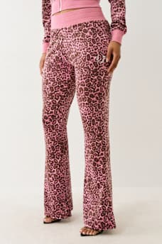 VELOUR LEOPARD TRACK PANT, image 1