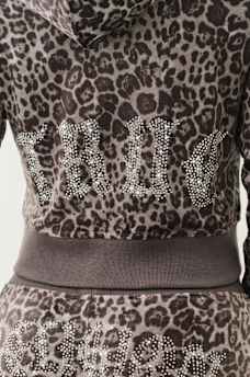 VELOUR LEOPARD ZIP HOODIE , image 5