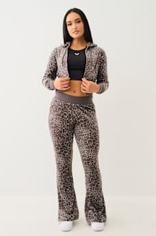 VELOUR LEOPARD ZIP HOODIE , image 7