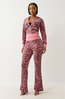 VELOUR LEOPARD ZIP HOODIE , image 3
