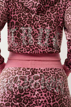 VELOUR LEOPARD ZIP HOODIE , image 5