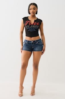 VINTAGE LOGO V NOTCH BABY TEE, image 3
