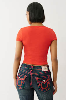 HALF ZIP RIBBED TOP, image 5