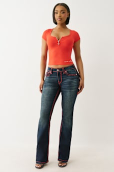 HALF ZIP RIBBED TOP, image 3