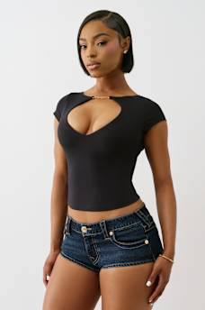 LOGO CHARM KEYHOLE TOP, image 3