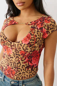LEOPARD KEYHOLE CHARM TOP, image 6
