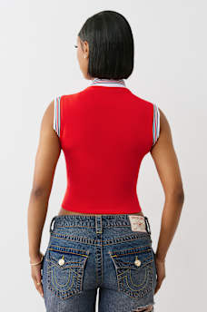 SPORTY TERRY POLO TANK, image 5