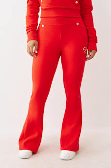 JOEY TERRY EMBROIDERED FLARE SWEATPANT, image 3