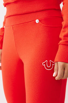 JOEY TERRY EMBROIDERED FLARE SWEATPANT, image 6