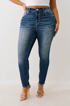 PLUS JENNIE MID RISE BUDDHA POCKET CURVY SKINNY JEAN, image 2