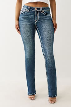 BILLIE CRYSTAL HORSESHOE SUPER T STRAIGHT JEAN, image 2
