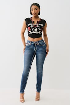 JENNIE MID RISE SUPER T CURVY SKINNY JEAN, image 3