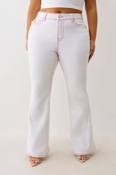 PLUS JOEY MID RISE BIG T FLARE JEAN, image 2