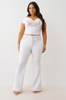 PLUS JOEY MID RISE BIG T FLARE JEAN, image 3