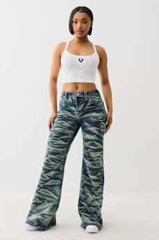 KATRINA HIGH RISE CRINKLE WASH RELAXED FLARE JEAN, image 2