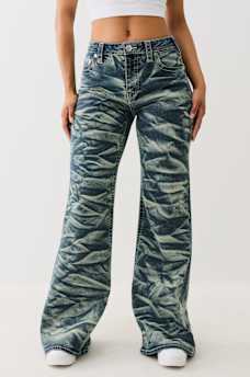 KATRINA HIGH RISE CRINKLE WASH RELAXED FLARE JEAN, image 1