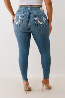 PLUS JENNIE ‘I LOVE TRUE RELIGION’ MID RISE CURVY SKINNY JEAN, image 5