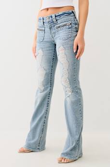 BECCA DISTRESSED ZIP POCKET BOOTCUT JEAN, image 3