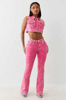BECCA MID RISE BIG T BOOTCUT JEAN, image 2