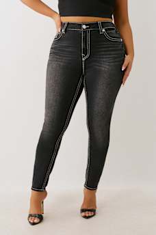 PLUS JENNIE MID RISE BIG T CURVY SKINNY JEAN, image 2